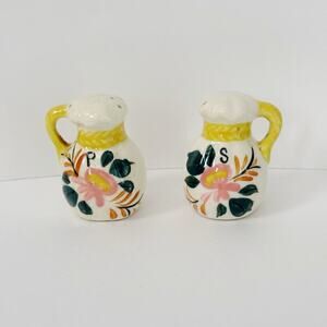 Handpainted Satchel Salt And Pepper Shakers 1950s